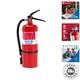 Dependable Rated Fire Extinguisher, Rechargeable with Metal Construction, Red