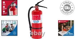Dependable Rated Fire Extinguisher, Rechargeable with Metal Construction, Red