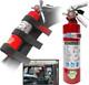 Dry Chemical 2.5 Pounds Lbs Fire Extinguisher with Vehicle Bracket and Mobile De