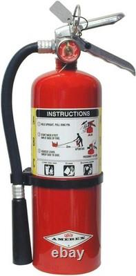 Durable 5 lb Aluminum Fire Extinguisher with Quick Discharge Red Safety Gear
