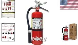 Durable 5 lb Fire Extinguisher 14 Seconds Discharge for Home & Office Safety