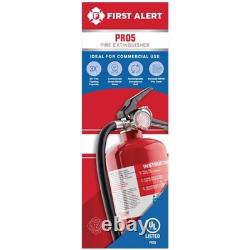 Durable Metal Rechargeable Fire Extinguisher, 1-Pack, Rated 3-A40-BC, Red
