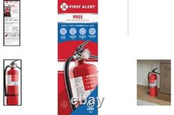 Durable Metal Rechargeable Fire Extinguisher, 1-Pack, Rated 3-A40-BC, Red