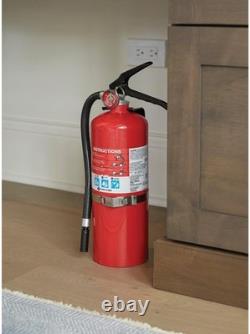 Durable Metal Rechargeable Fire Extinguisher, 1-Pack, Rated 3-A40-BC, Red