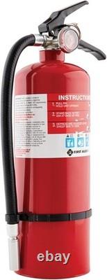 Durable Metal Rechargeable Fire Extinguisher, 1-Pack, Rated 3-A40-BC, Red