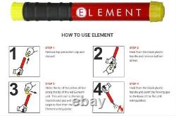 ELEMENT E100 Fire Extinguisher 100 second discharge easy use free mounts 2 Units