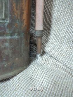 EMPTY. Vintage BUFFALO NEW YORK COPPER BRASS SHIELD FIRE EXTINGUISHER INDUSTRIAL