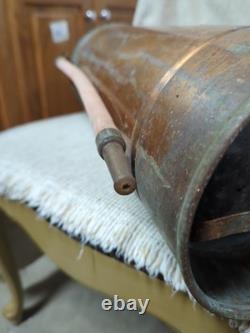 EMPTY. Vintage BUFFALO NEW YORK COPPER BRASS SHIELD FIRE EXTINGUISHER INDUSTRIAL
