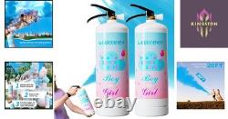 Eco-Friendly Giant Gender Reveal Fire Extinguisher Set 20 Feet Blue Burst