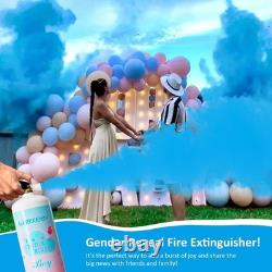 Eco-Friendly Giant Gender Reveal Fire Extinguisher Set 20 Feet Blue Burst
