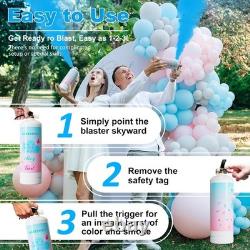 Eco-Friendly Giant Gender Reveal Fire Extinguisher Set 20 Feet Blue Burst