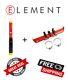 Element Fire E100 40100 Fire Extinguisher + Powder Coated Steel Roll-Bar Mount