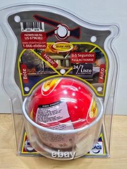 Elide USA ELY6 Genuine Fire Extinguisher Ball A/B/C Type Fires with mount Sealed