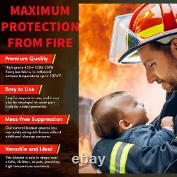Emergency Fire Blanket WithHook, For Home & Kitchen, Fire pits, BBQ 16 Pack