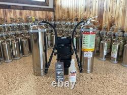 FIREPRO FIRE EXTINGUISHER Filled Stainless Steel EASILY REFILLABLE
