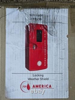 FSP CFE20lb Red 20 lb. Heavy Duty Plastic Fire Extinguisher Cabinet with Lock
