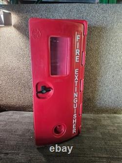 FSP CFE20lb Red 20 lb. Heavy Duty Plastic Fire Extinguisher Cabinet with Lock