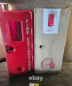 FSP CFE20lb Red 20 lb. Heavy Duty Plastic Fire Extinguisher Cabinet with Lock
