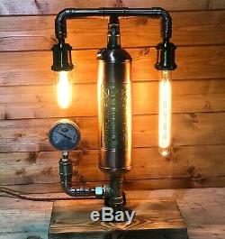 Fantastic Simplex Fire Extinguisher Lamp, Light Steampunk Edison, Copper & Brass