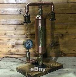 Fantastic Simplex Fire Extinguisher Lamp, Light Steampunk Edison, Copper & Brass