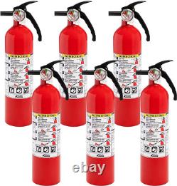 Fire Extinguisher, 1-A10-BC, Dry Chemical, Red, 6 Pack