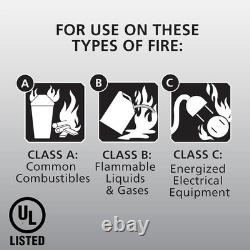 Fire Extinguisher 2A10BC Rechargeable Multi-Purpose Safety for Home Office 4 lbs
