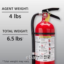 Fire Extinguisher 2A10BC Rechargeable Multi-Purpose Safety for Home Office 4 lbs