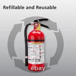 Fire Extinguisher 2A10BC Rechargeable Multi-Purpose Safety for Home Office 4 lbs