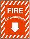 Fire Extinguisher Arrow Sticker OSHA Work Safety Business Sign Decal Label D248