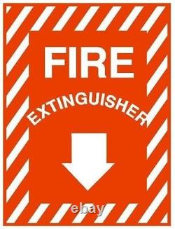 Fire Extinguisher Arrow Sticker OSHA Work Safety Business Sign Decal Label D248