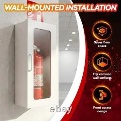 Fire Extinguisher Cabinet 10 lb Wall Mount Steel Safety Storage White