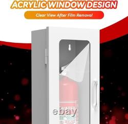Fire Extinguisher Cabinet 10 lb Wall Mount Steel Safety Storage White