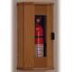 Fire Extinguisher Cabinet, 5-Pound, Light Oak/Acrylic