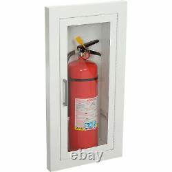 Fire Extinguisher Cabinet, Full Acrylic Window, Semi-Recessed 5.5D, Steel