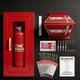 Fire Extinguisher Cabinet Steel Semi Recessed Magnetic Door Red 5-10lb