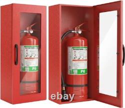 Fire Extinguisher Cabinet Wall or Surface Mount, Red 19-Gauge Galvanized Steel