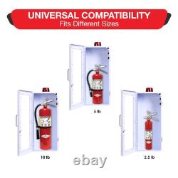 Fire Extinguisher Cabinet with Alarm, Lock, and Acrylic Break-Glass Window