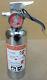 Fire Extinguisher, Chrome, Dry Chemical, 1 LB, 10 X 2 Dia, B-C Rated Fires