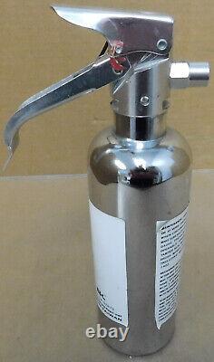 Fire Extinguisher, Chrome, Dry Chemical, 1 LB, 10 X 2 Dia, B-C Rated Fires