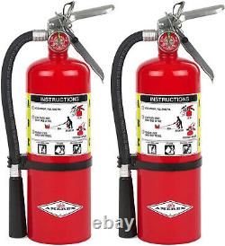 Fire Extinguisher Dry Chemical Class A B C for Office Warehouse Home 2 Count 5lb