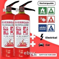 Fire Extinguisher Dry Chemical Powder Home Office 1-a 21-bc 2.5 Lbs 2 Units