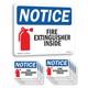 Fire Extinguisher Inside OSHA Notice Sign Metal, Plastic, Decal 5 or 10 Pack