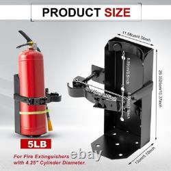 Fire Extinguisher Wall Mount Metal Bracket, Fe5, Black, 2 Pcs
