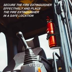 Fire Extinguisher Wall Mount Metal Bracket, Fe5, Black, 2 Pcs