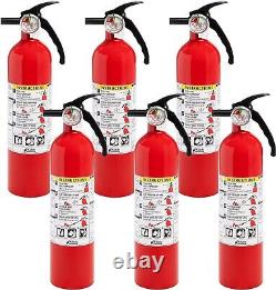 Fire Extinguisher for Home, 1-A10-BC, Dry Chemical Extinguisher, Red, 6 Packs