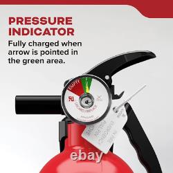 Fire Extinguisher for Home, 1-A10-BC, Dry Chemical Extinguisher, Red, Mounting