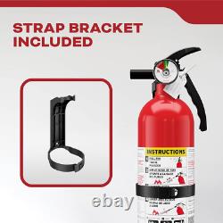 Fire Extinguisher for Home, 1-A10-BC, Dry Chemical Extinguisher, Red, Mounting