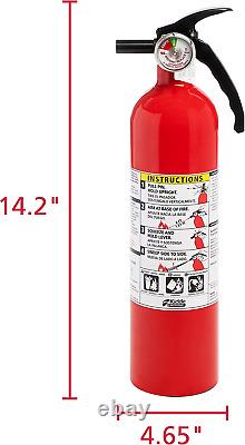 Fire Extinguisher for Home, 1-A10-BC, Dry Chemical Extinguisher, Red, Mounting