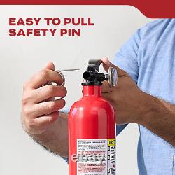 Fire Extinguisher for Home, 1-A10-BC, Dry Chemical Extinguisher, Red, Mounting