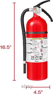 Fire Extinguisher for Home, Garage & Workshop Use, 3-A40-BC, 8.85 Lbs, Hose &